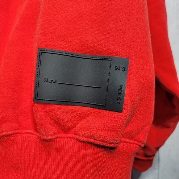 We11-Done Red Heavyweight Graphic Spellout Sweatshirt Size Small Cotton Blend. - Picture 6 of 9